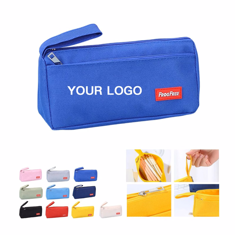Oxford Fabric Pencil Organizer with Dual Zippers