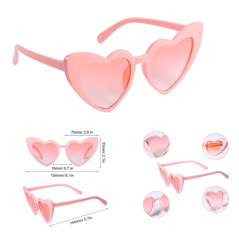 70s Vintage Heart Shaped Sunglasses