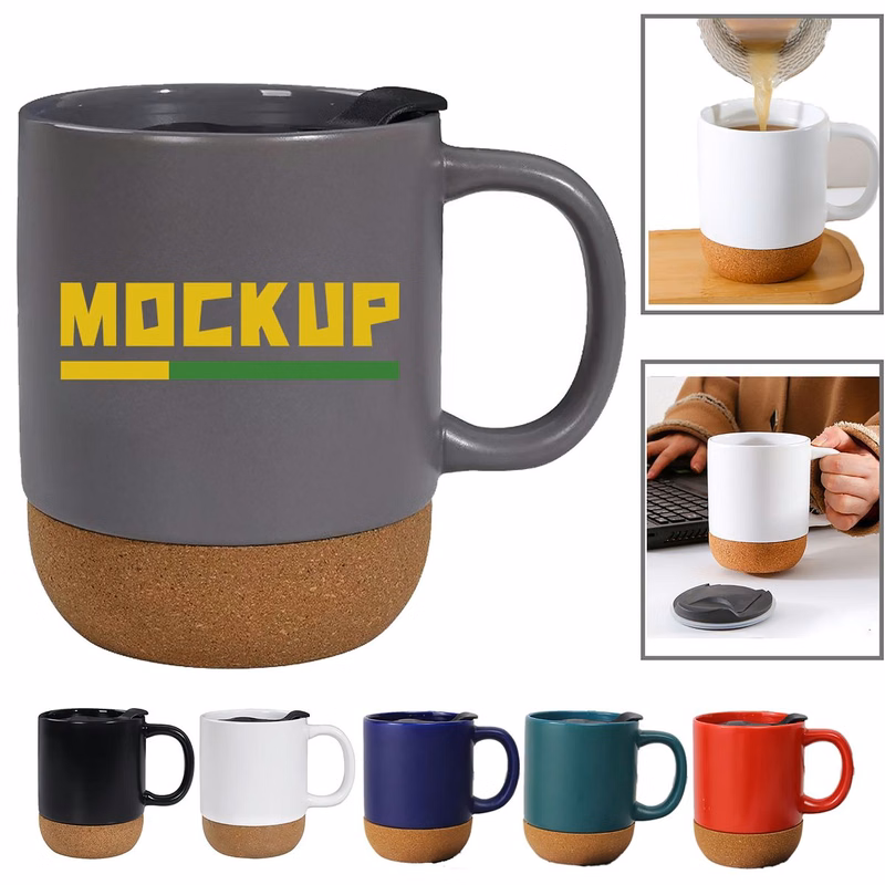 12 oz. Ceramic Mug with Cork Base