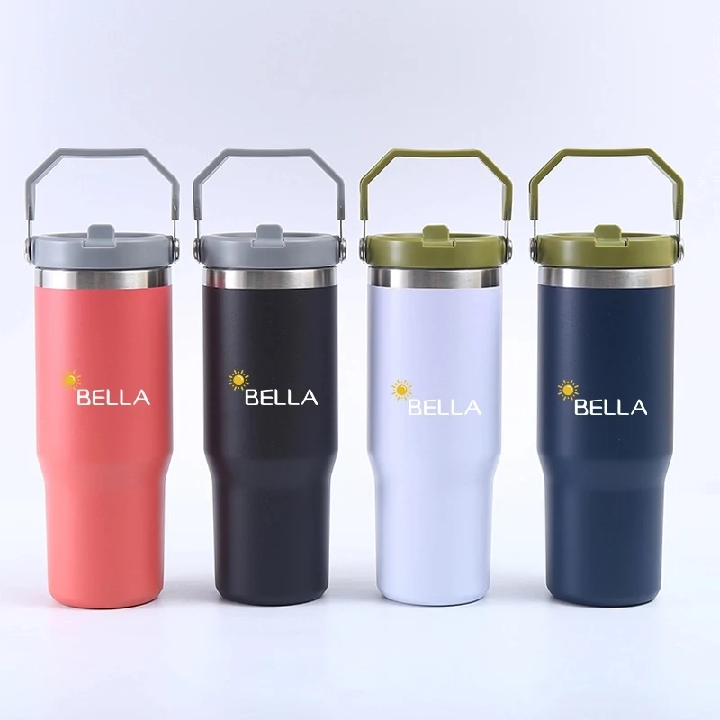 20 Oz Stainless Steel Straw Double Vacuum Office Coffee Cup 1