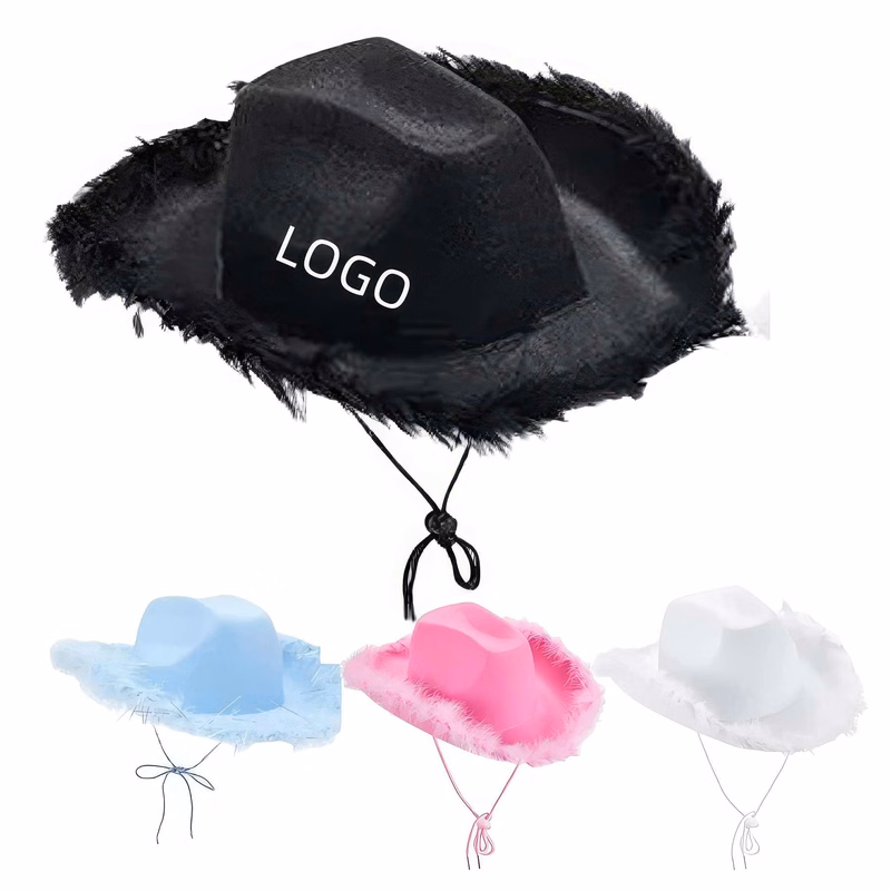 Pink Cowboy Hat with Boa