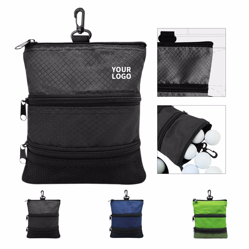 Polyester Golf Ball Carry Bag With Clip