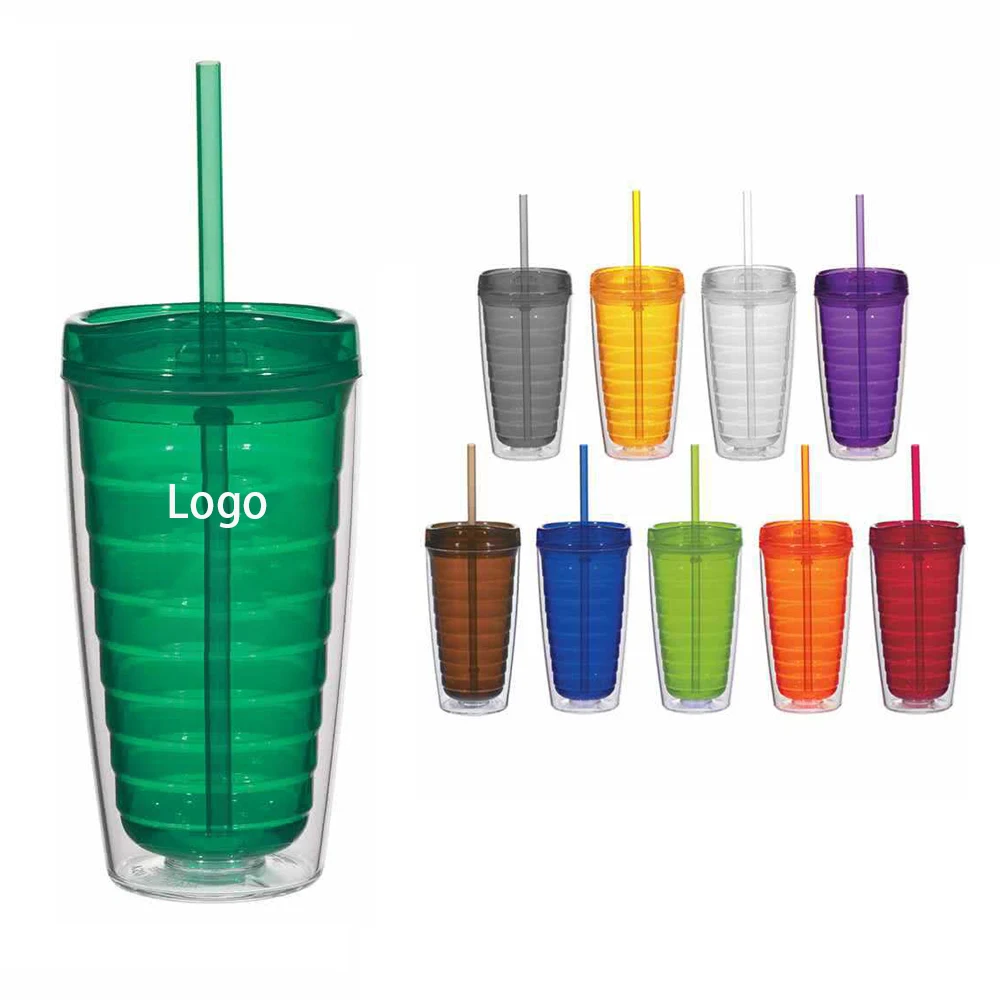 Double Wall Tumbler with Lid and Straw 1