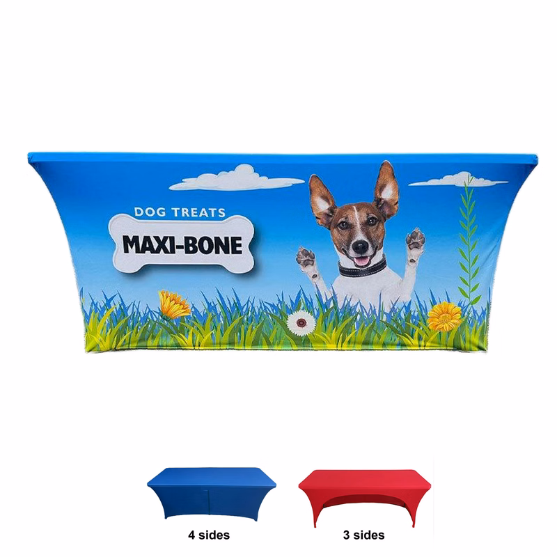 6' Premium Full Color Stretch Table Cover