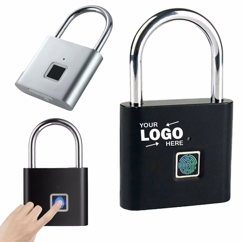 Portable Rechargeable Fingerprint Unlock Metal Padlock