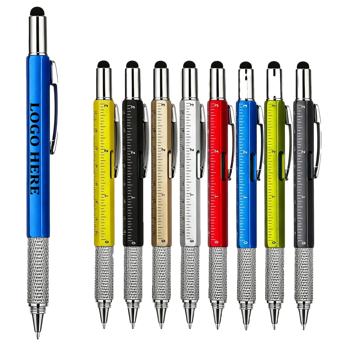 6-in-1 Multifunction Tool Pen Screwdriver Ruler Level Stylus Ballpoint Pen with Logo 1