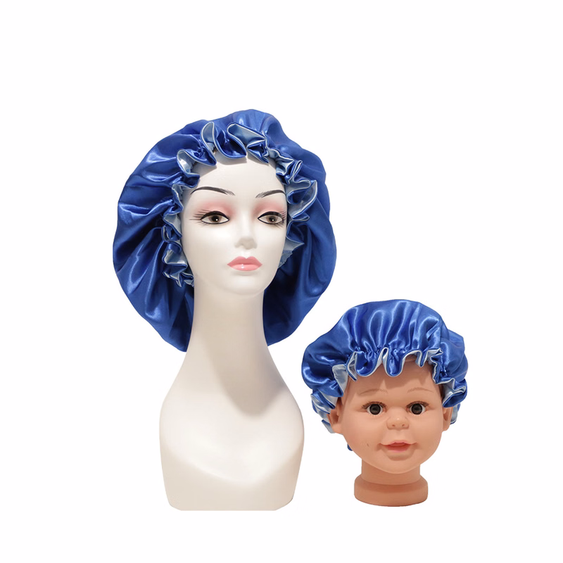 Double Layer Satin Silk Sleeping Hair Cap