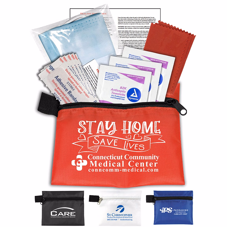 "ORERON" 11 Pcs Antiseptic and Protective First Aid Kit in Zipper Pouch