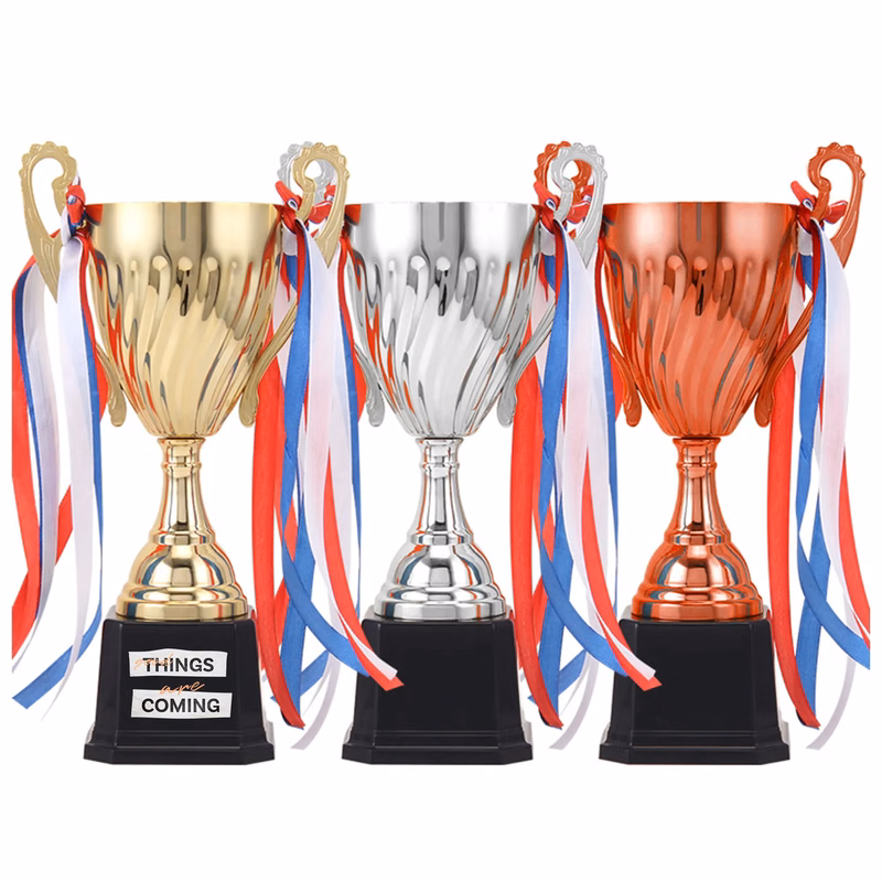Metal Trophy Logo Customization For Competitions Business