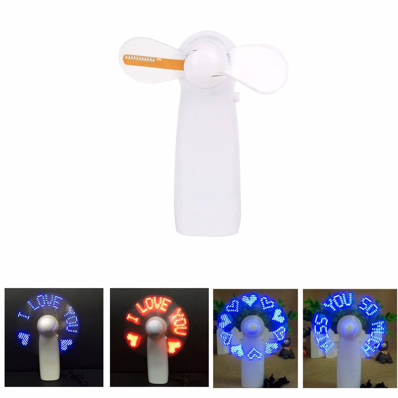 Mini Hand-held Lighted Message Fan