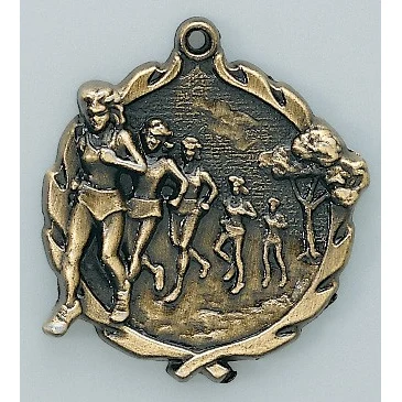 Cross Country Female Wreath Medal, 1 3/4" 1