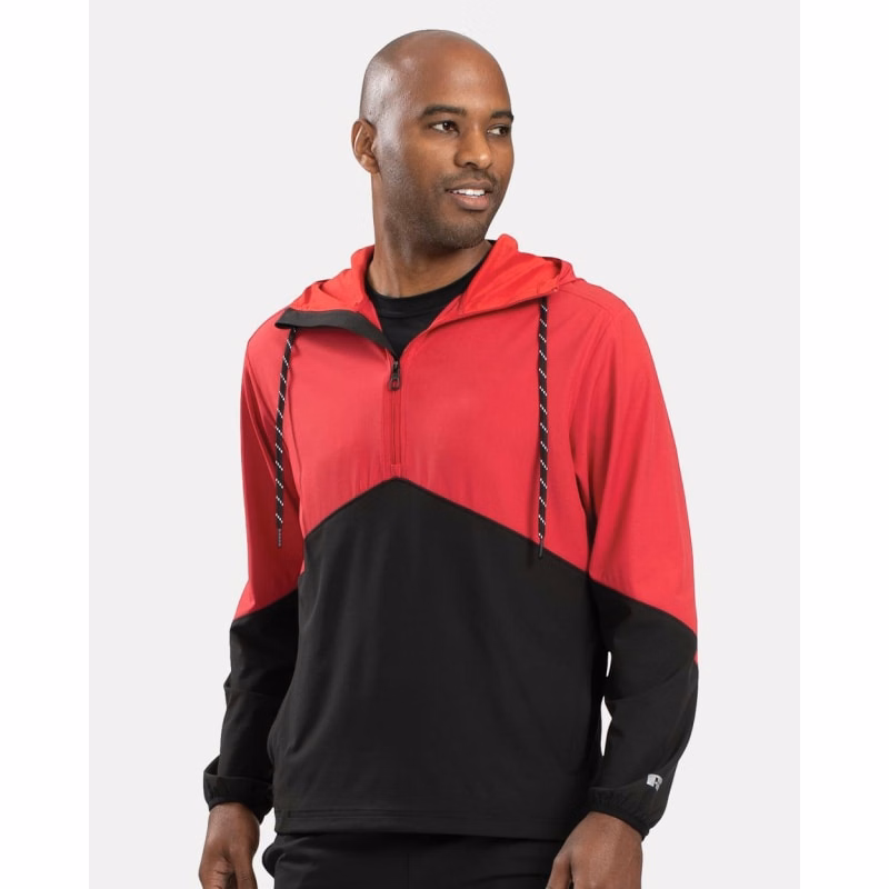 Russell Athletic Unisex Legend Hooded Quarter-Zip Pullover - R20DSM