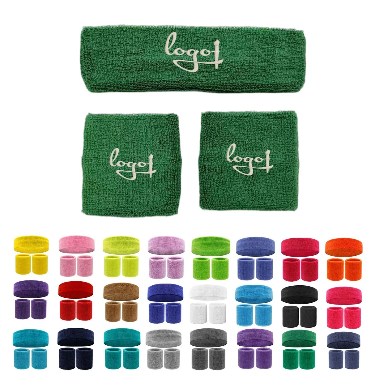 3 Pcs Sport Headbands Wristband 1