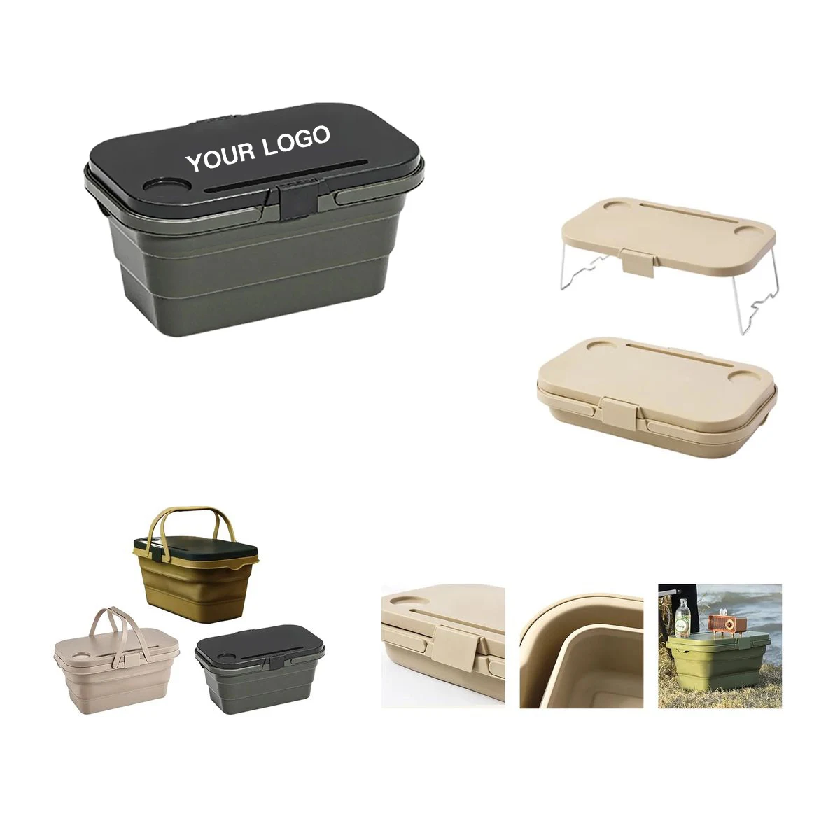 Convertible Picnic Basket with Folding Table Legs 1