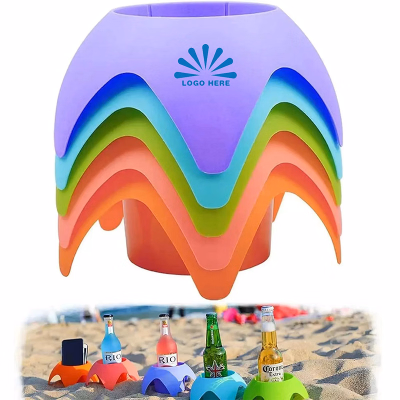 Creative Beach Sand Coasters Drink Cup Phone Holders