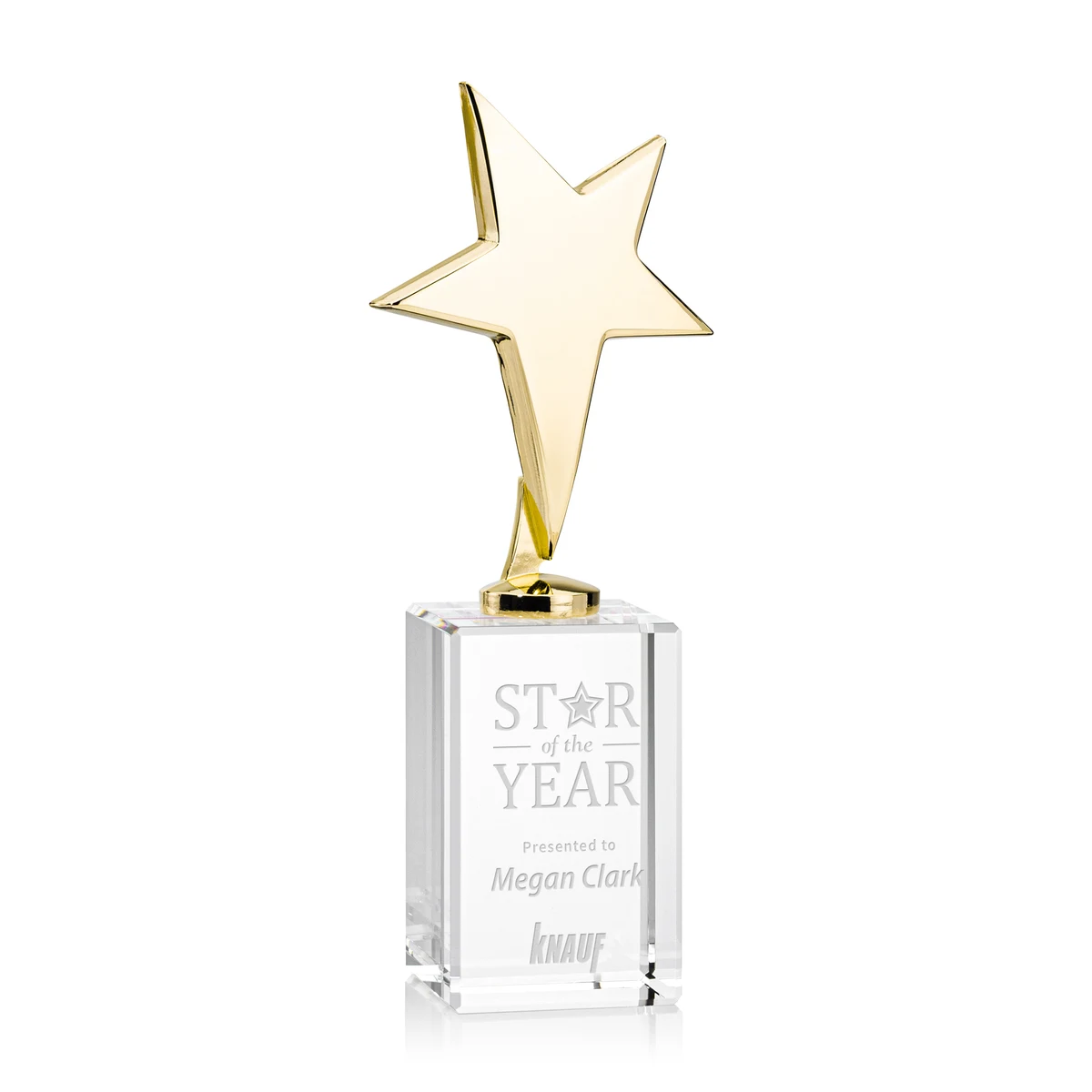 Tuscany Gold Star on Lexington Base - Clear 1