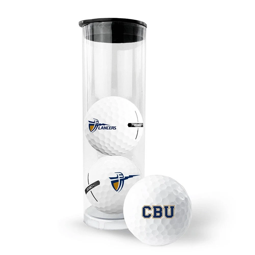 Three Pack Golf Balls With Clear Tube 1