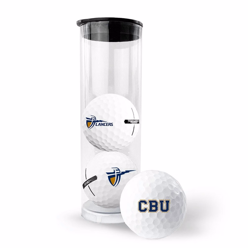 Three Pack Golf Balls With Clear Tube