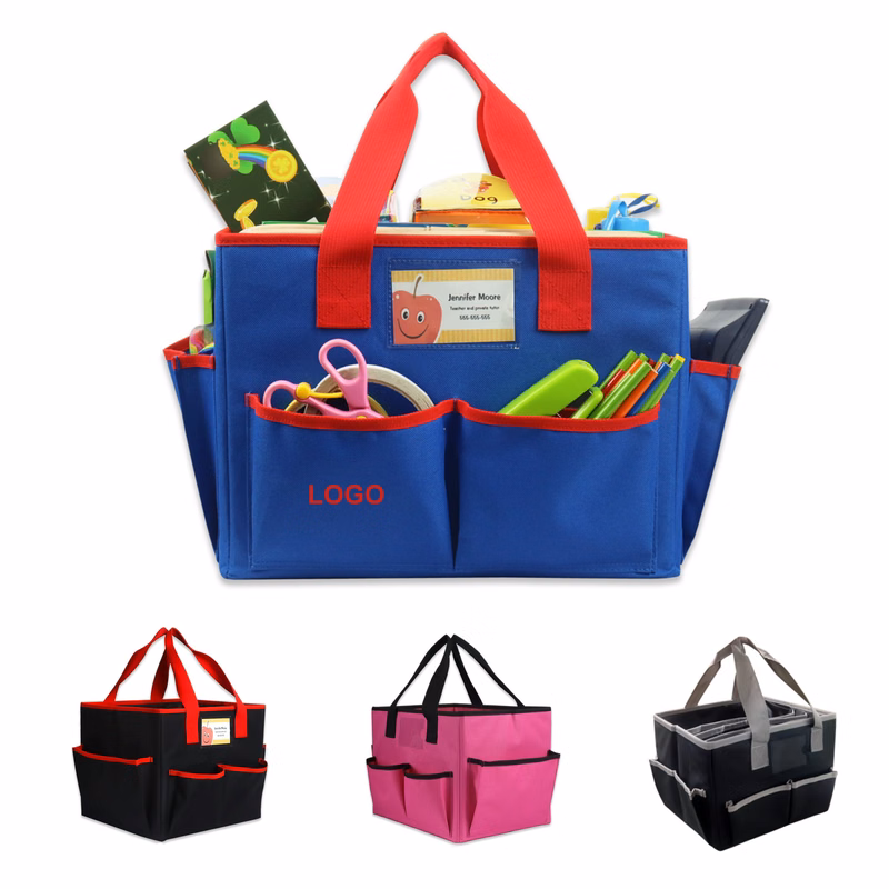Teacher Tote Bag with Multi Pockets (direct import)