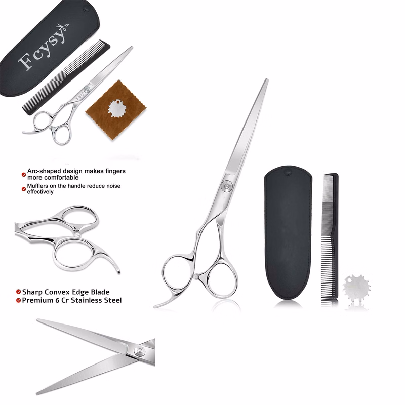 6 Sharp Lefty Hand Haircutting Scissors Hairdressing Shears Set