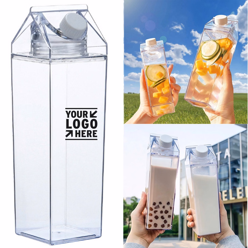 500ML 17 OZ CLear Milk Carton Water Bottle