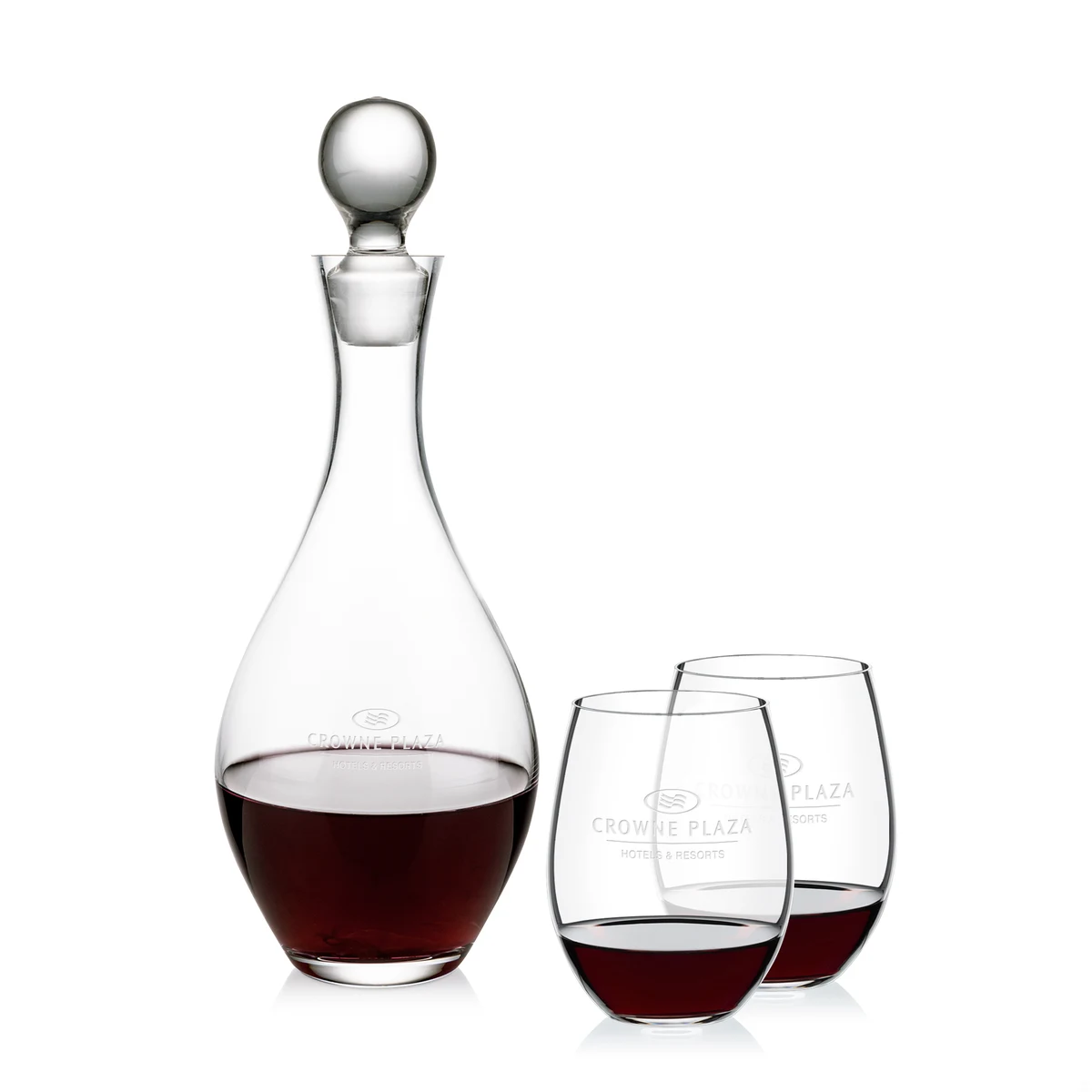 Briarwood Decanter & RIEDEL Stemless Wine Set 1
