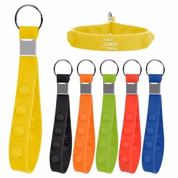 Silicone Bubble Decompression Keychain