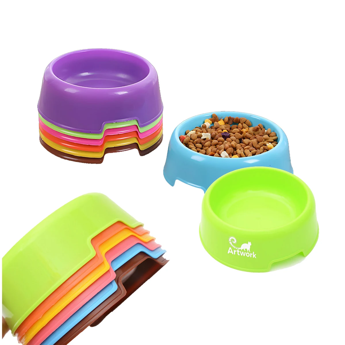 Customized Plastic Pet Single Bowl 1