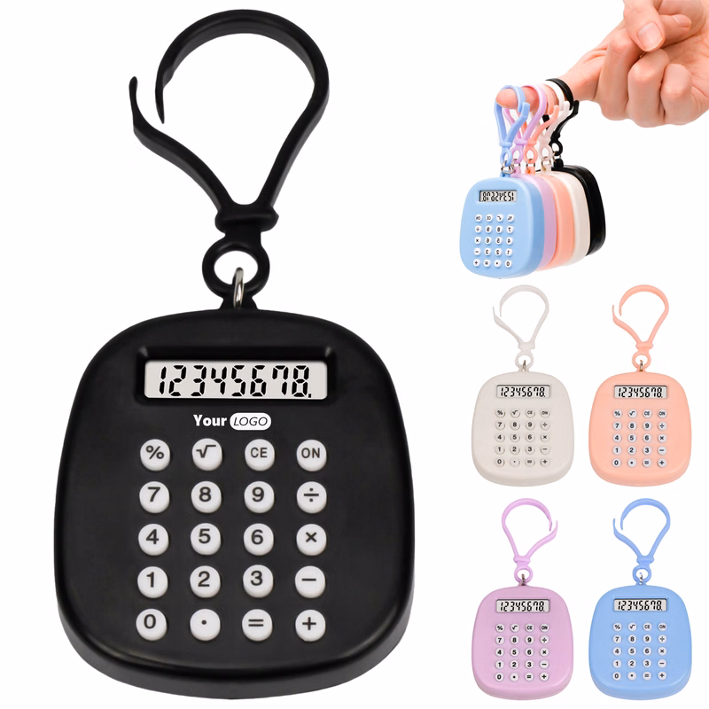 Plastic Mini Cute Calculator Keychain