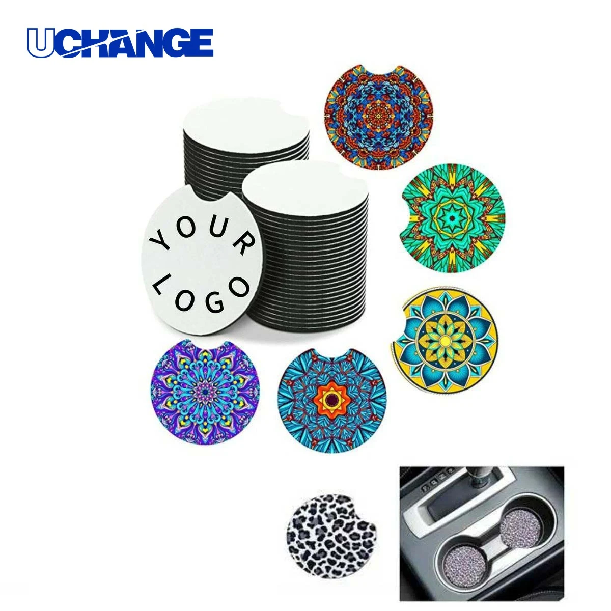Reusable Rubber Drink Coasters Set for DIY Projects 1