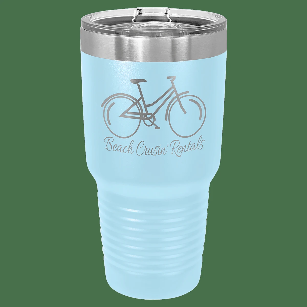 30 oz. Light Blue Laser Engraved Polar Camel Ringneck Tumblers w/Slider Lid 1