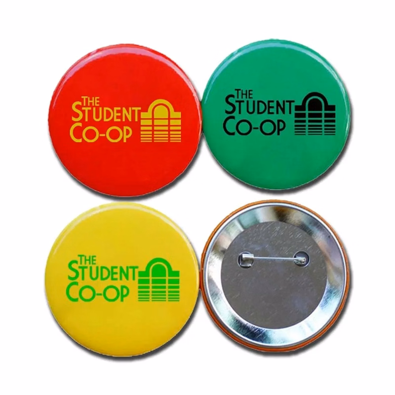 Round Shaped Tin Button Pins for Gifts