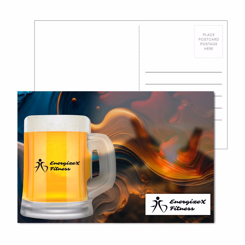 Post Card with Full Color Beer Mug Coaster
