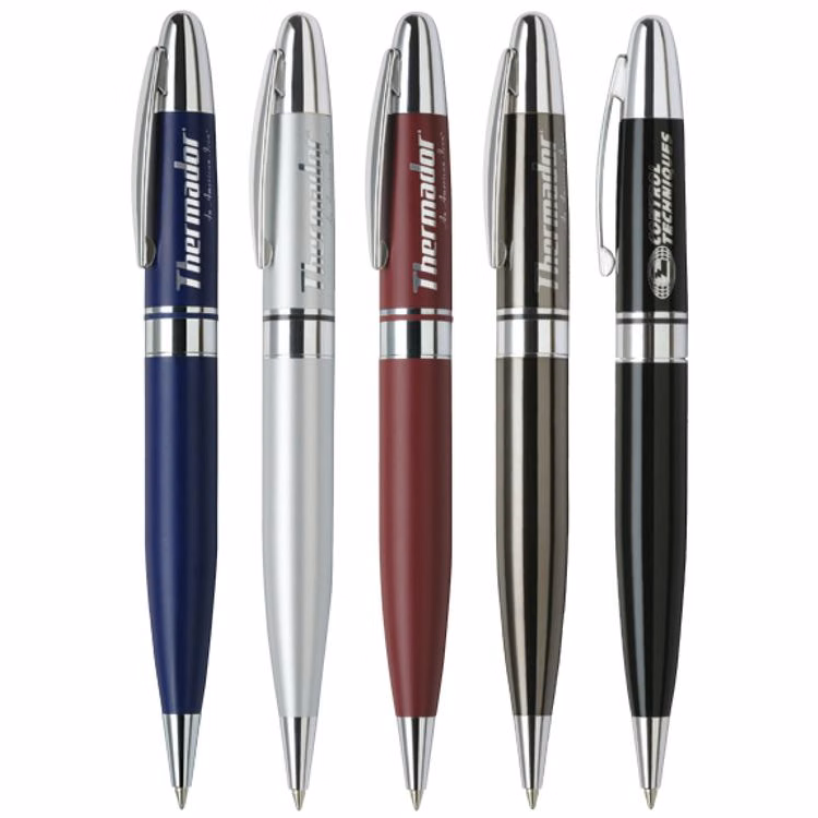 Maya Twist Brass Ballpoint Pen
