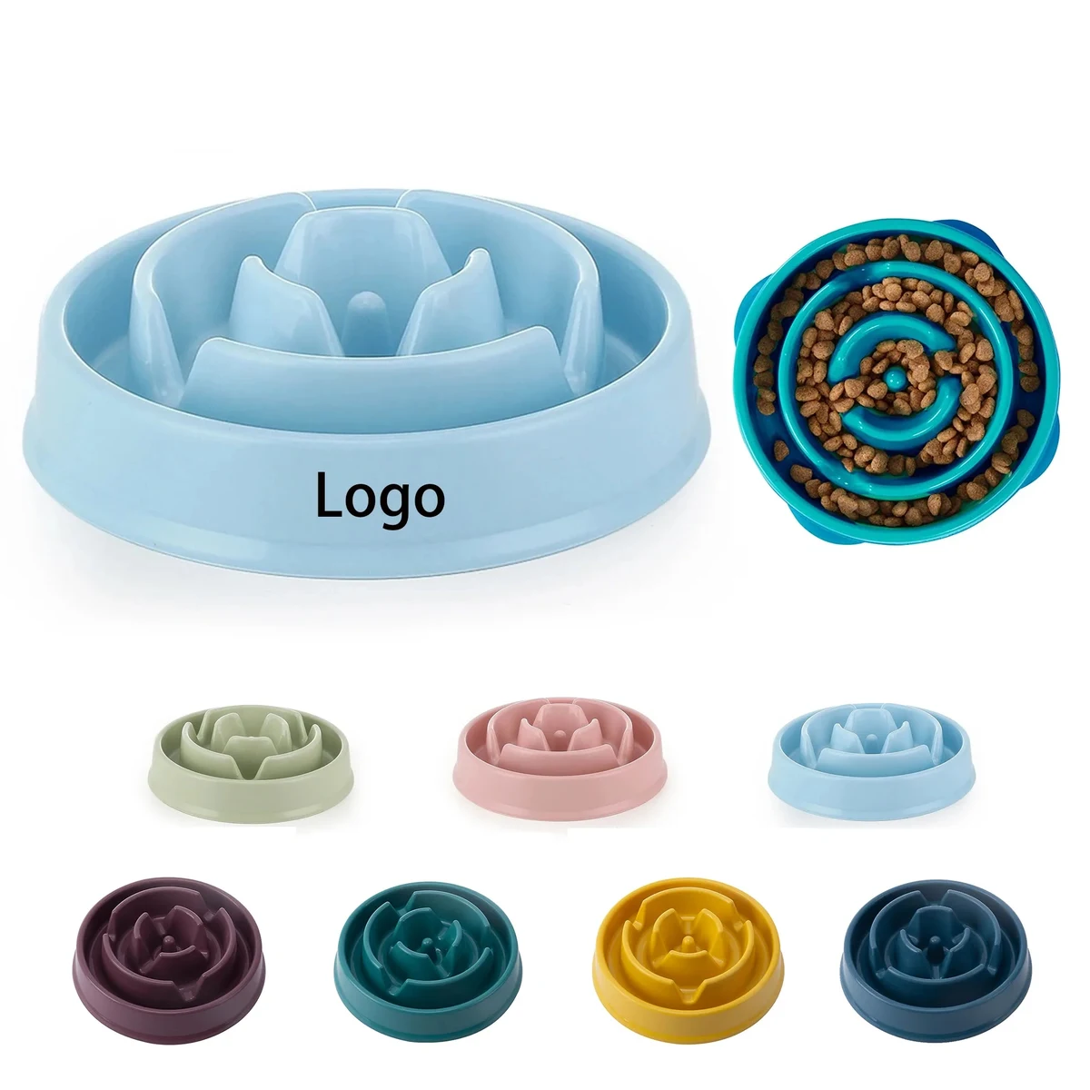 MOQ50 Plastic Slow Feeder Pet Bowl 1