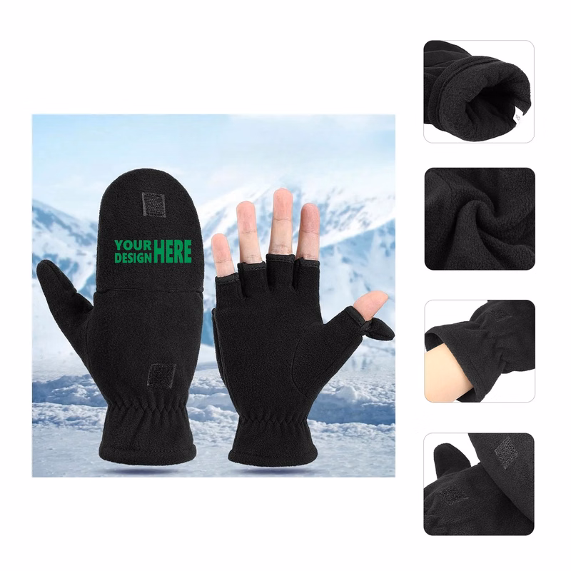 Premium Quality Clamshell Fleece Warm Gloves Autumn Winter