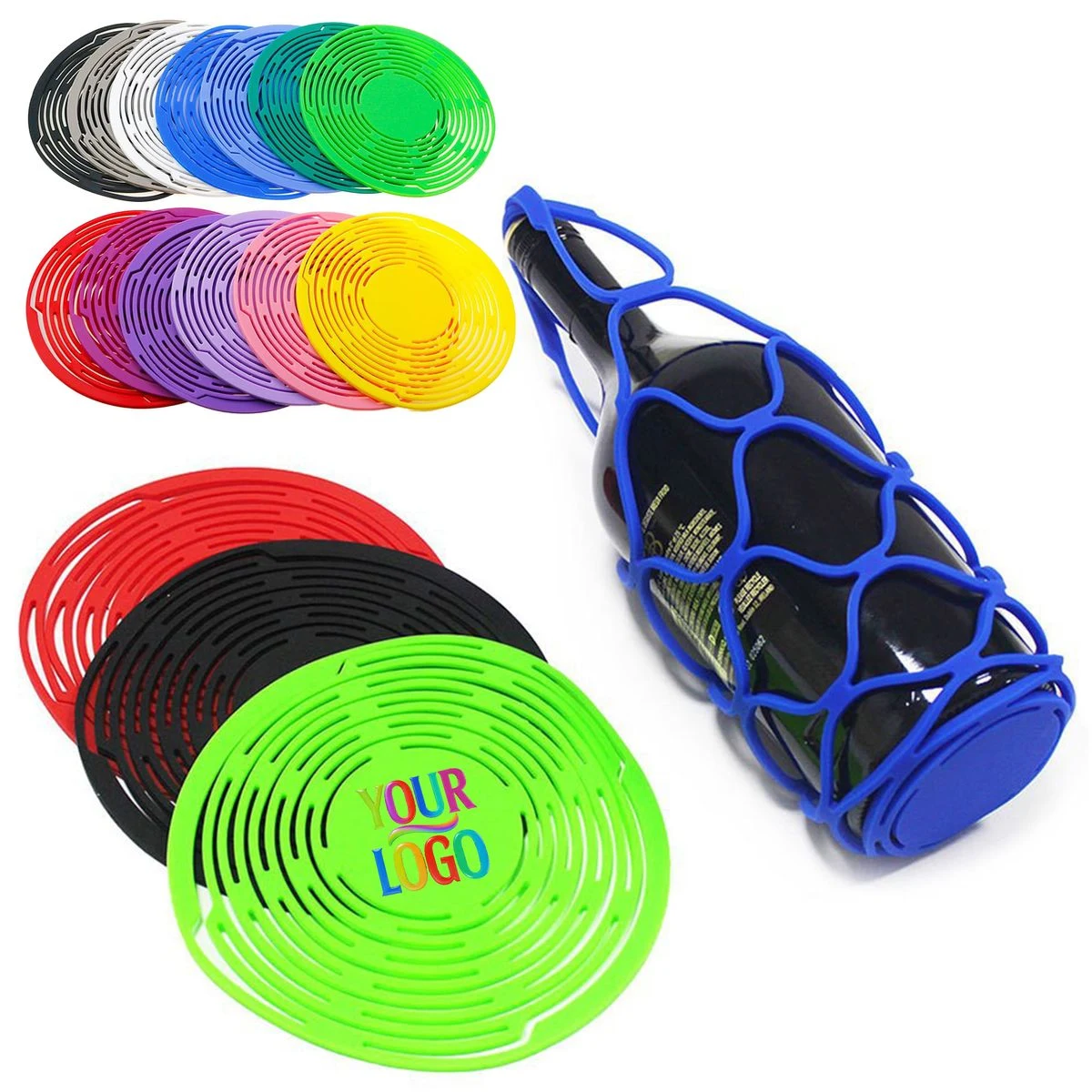 Custom Silicone Wine Bottle Protector Carrier 1