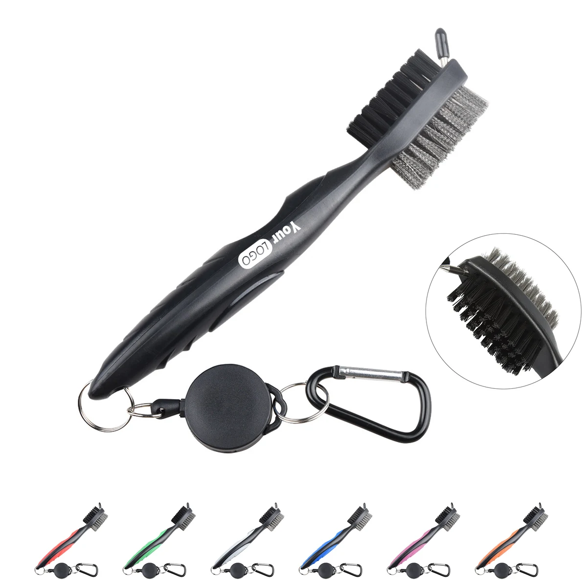 Golf Club Cleaning Brush With Clip 1