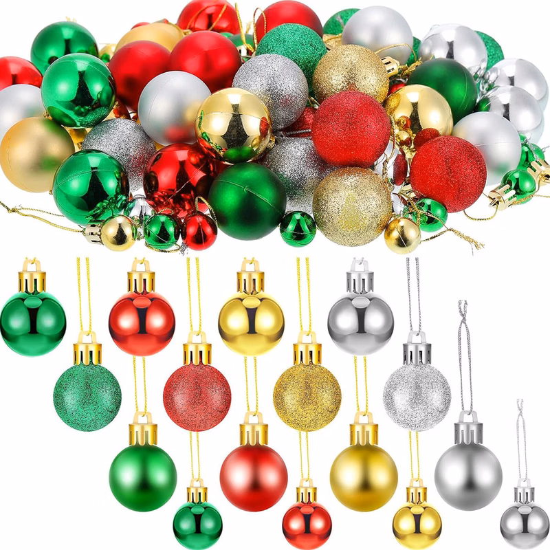 2.4" Plastic Holiday Ball Ornament