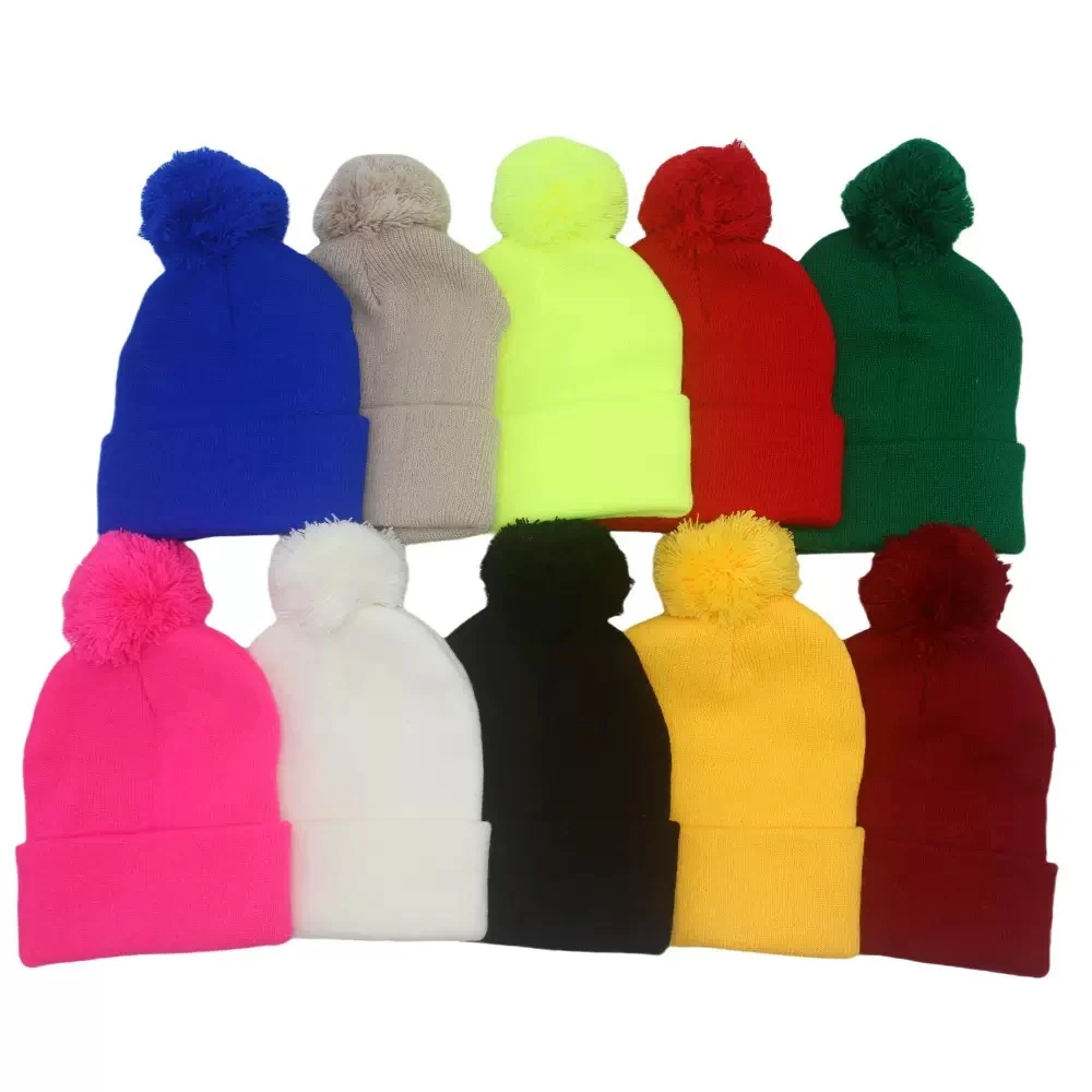 Beanie Hat with Pom 1