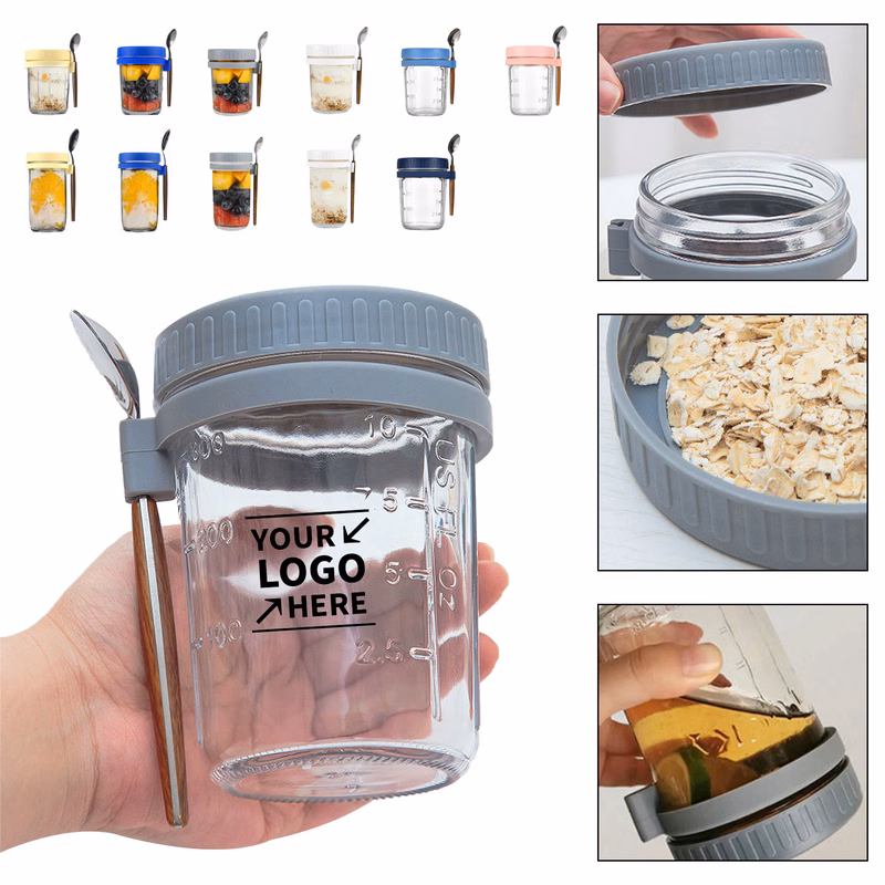 10 OZ Glass Cup Jar Container With Lid