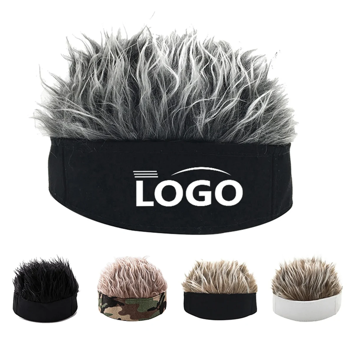 Round Hat With Wig 1