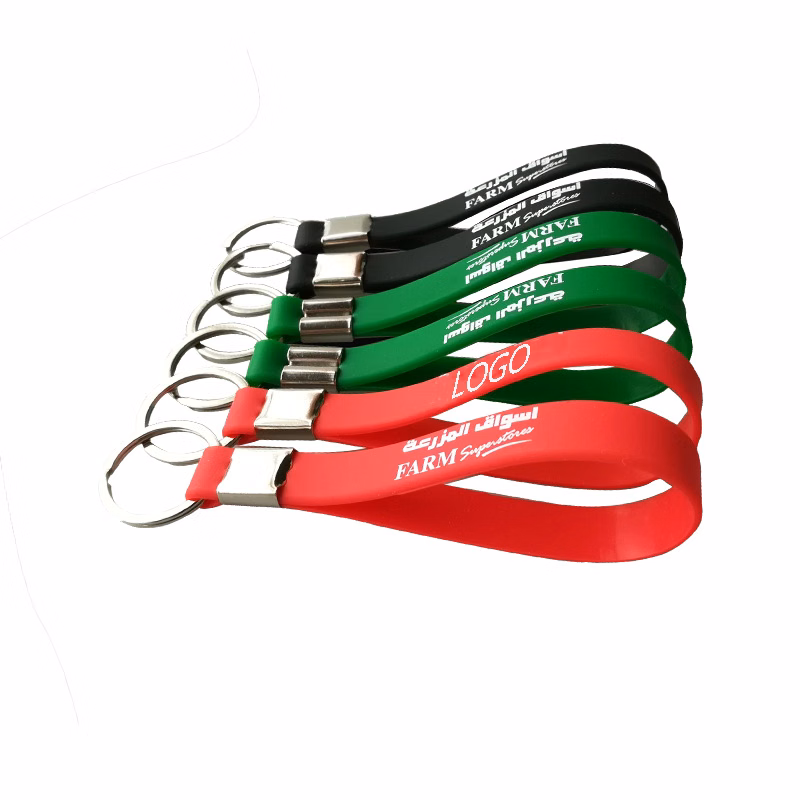Silicone Keychains Ring---8 x 0.5 x 0.08 inch