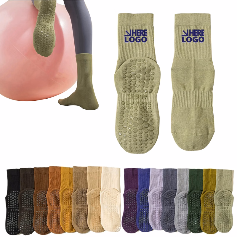 Non-Slip Silicone Indoor Pilates Yoga Mid-Tube Socks