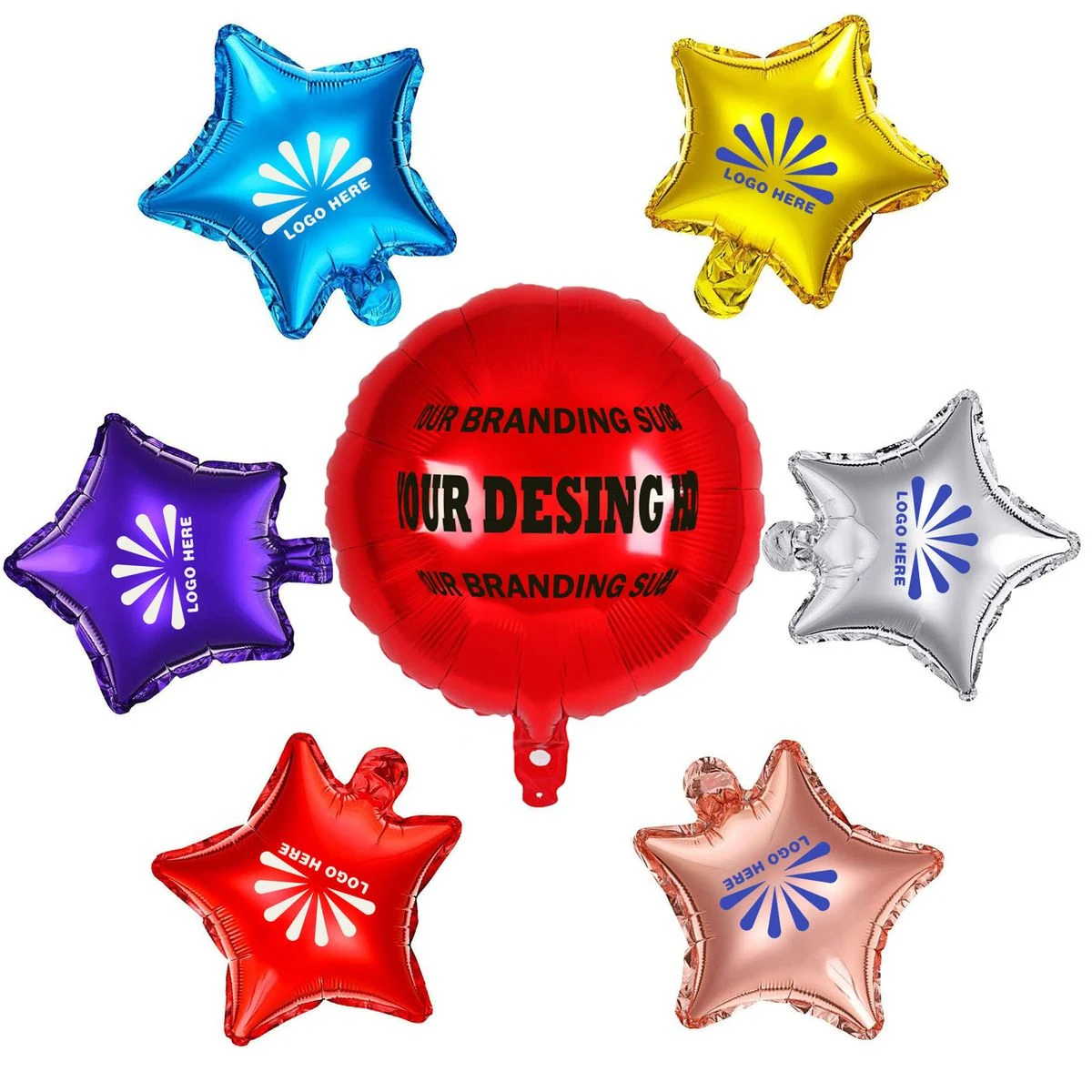 18 Inch Large Shiny Colorful Foil Balloons 1