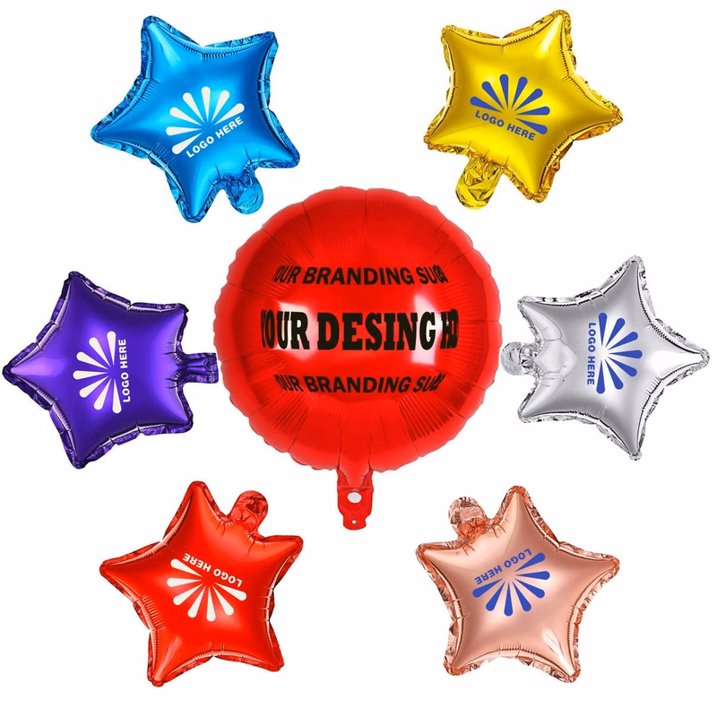 18 Inch Large Shiny Colorful Foil Balloons