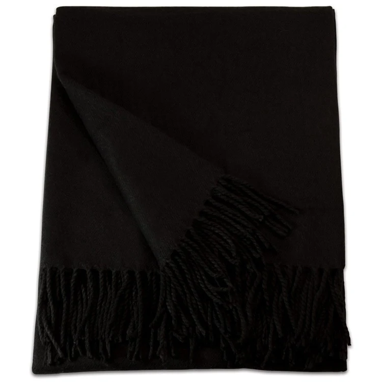 Black Acrylic Throw Blanket 1