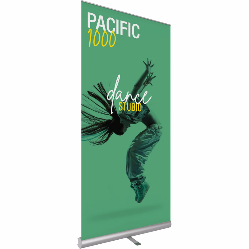 Pacific 1000 Silver Retractable Banner Stand