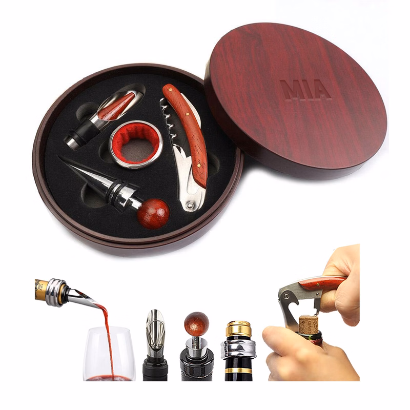 Wood Wine Case Set