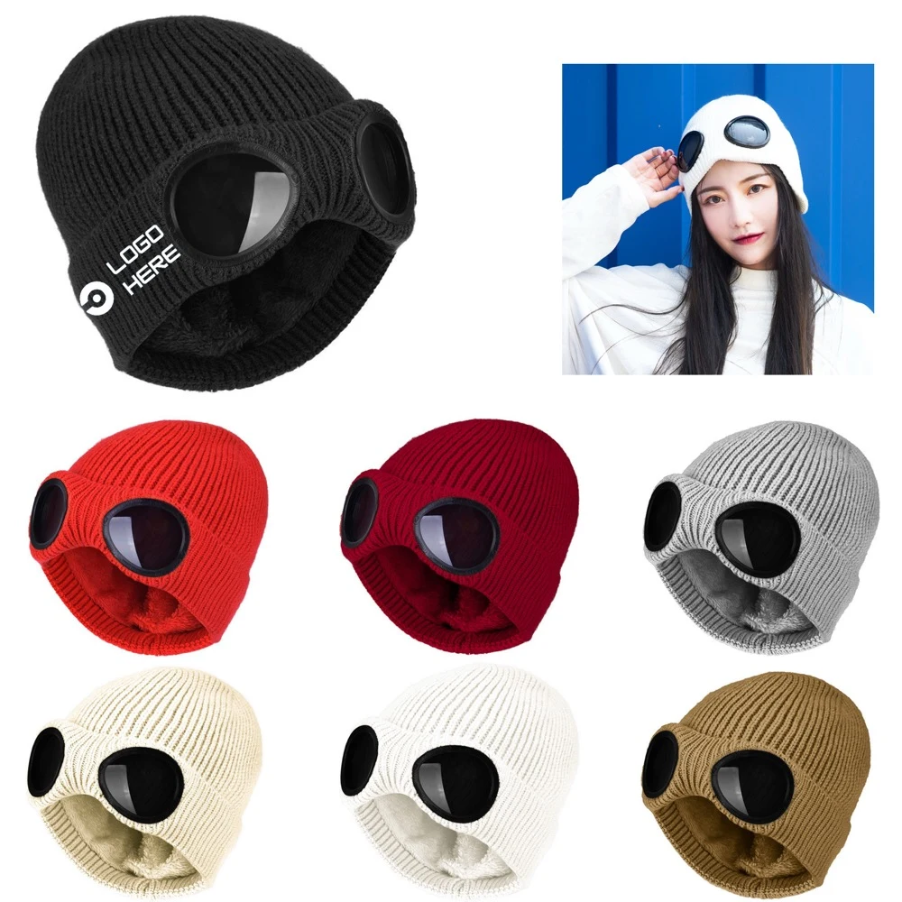 Ski Hats With Windproof Glasses 1